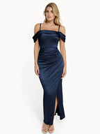 Robe Longue Sculptante Selena — Épaules Dénudées