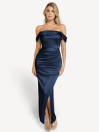 Robe Longue Sculptante Selena — Épaules Dénudées